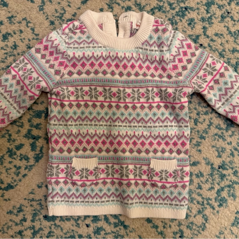 Cat & Jack Infant Sweater - White and Pink